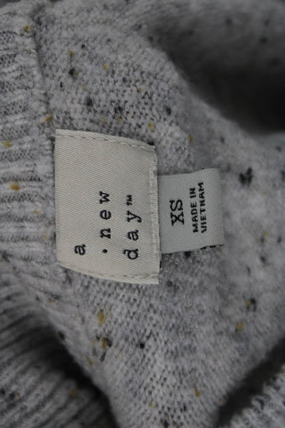 A New Day Women Pullover Mock Neck Sweater Gray Classic Long Sleeve Size XS
