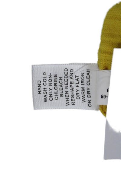Banana Republic Women Yellow V-Neck Short-Sleeve Button Cotton Cardigan Size S