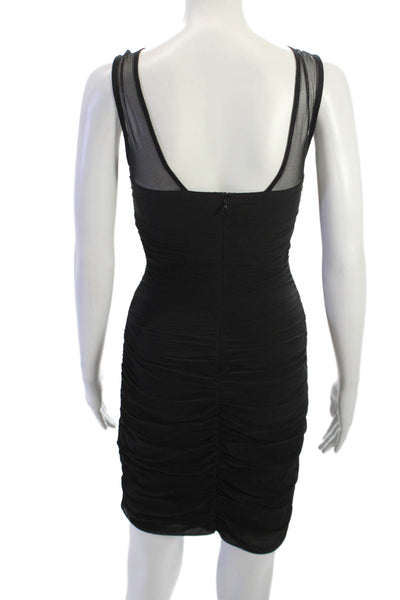Club Monaco Women Bodycon Sheath Dress Black Silk Size 0