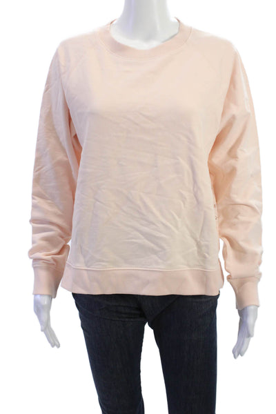 J Crew Womens Pullover Sweatshirt Beige 100% Cotton Long Sleeve Boho Size M