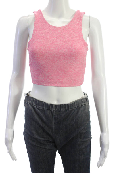 Outdoor Voices Womens Pink Cropped Tank Sleeveless Round Neck Solid Size XS