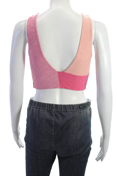 Outdoor Voices Womens Pink Cropped Tank Sleeveless Round Neck Solid Size XS