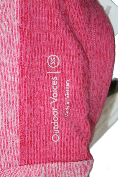 Outdoor Voices Womens Pink Cropped Tank Sleeveless Round Neck Solid Size XS