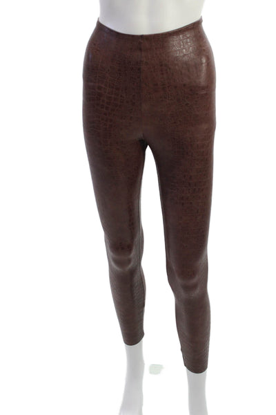 Commando Womens Ankle Jegging Snake Print Brown Size XS