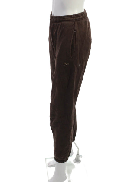 TNA Women Brown Jogger Sweatpants 78% Cotton Size XS