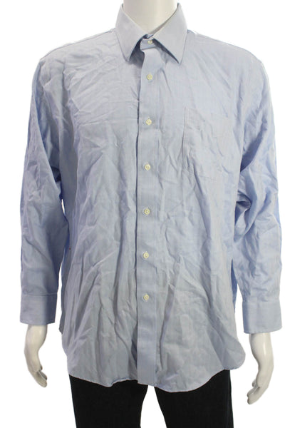 Lauren Ralph Lauren Men's Collared Pocketed Button Down Shirt Blue Size 16.5