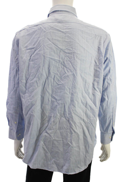 Lauren Ralph Lauren Men's Collared Pocketed Button Down Shirt Blue Size 16.5