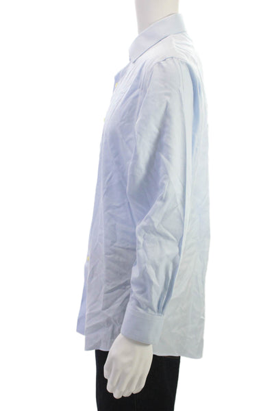 Brooks Brothers Mens Cotton Long Sleeve Button Down Shirt Blue Size 16