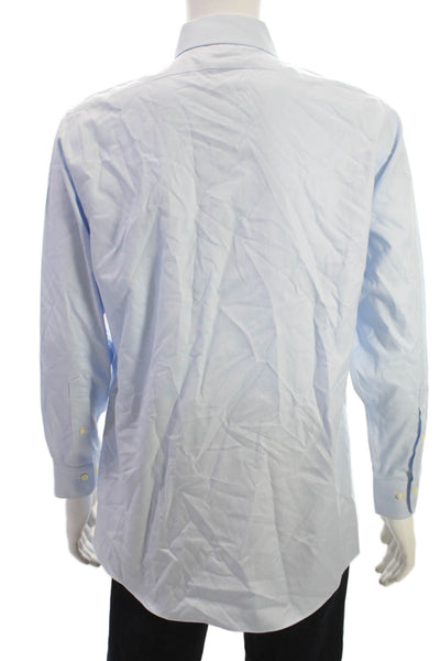 Brooks Brothers Mens Cotton Long Sleeve Button Down Shirt Blue Size 16