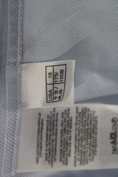 Brooks Brothers Mens Cotton Long Sleeve Button Down Shirt Blue Size 16