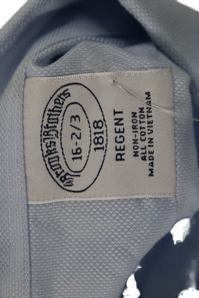 Brooks Brothers Mens Cotton Long Sleeve Button Down Shirt Blue Size 16