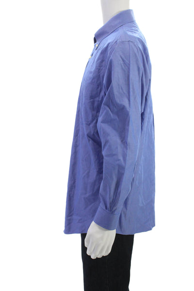 Brooks Brothers Mens Cotton Collared Pocketed Button Down Shirt Blue Size 16.5