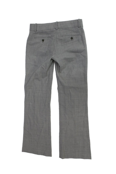 Theory Womens Dress Pants Gray Wool Tencel Button Inseam 30 Size 0