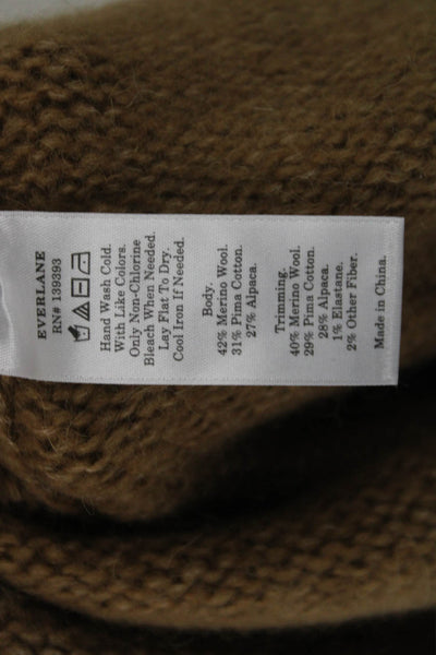 Everlane Womens Turtleneck Pullover Brown Long Sleeve Size XS