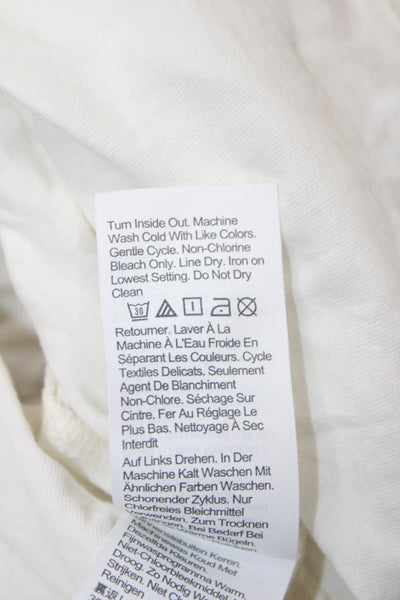 Crewcuts Childrens Girls Ruffled Trim A Line Skirt Set White Gold Size 2-3