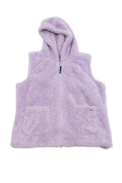 Vineyard Vines Childrens Girls Hooded Full Zipper Shell Sweater Purple Size 14