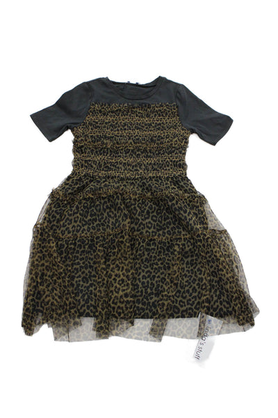 Crewcuts Childrens Girls Animal Print A Line Dress Multi Colored Size 7