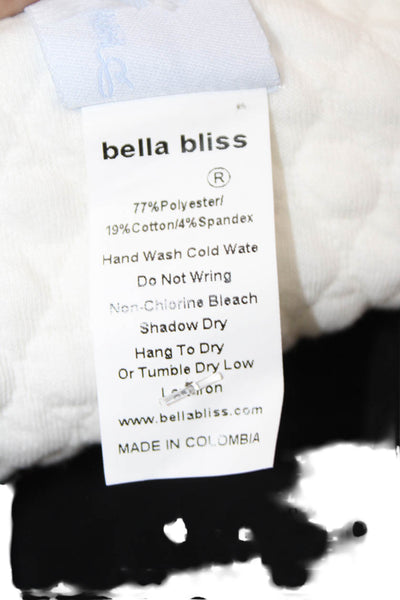 Bella Bliss Childrens Girls Quilted Texture Pumpkin Pocket Dress White Size 10