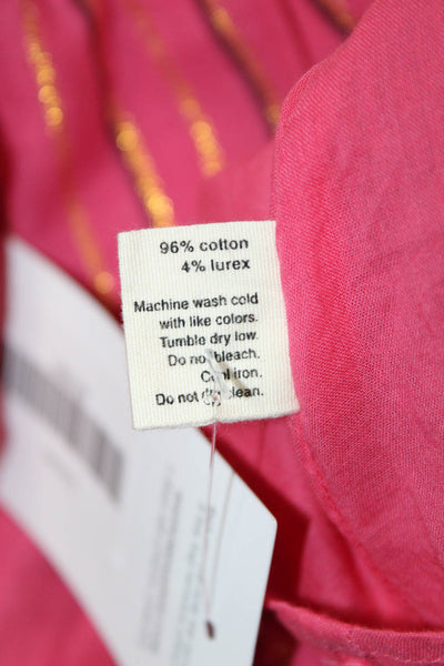 EGG New York Childrens Girls Striped A Line Dress Pink Gold Size 7