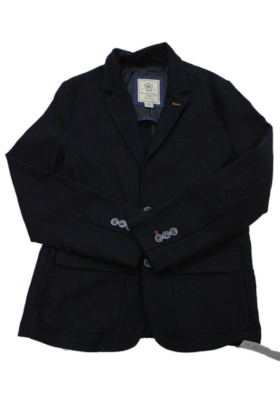 Massimo Dutti Sport Childrens Boys Button Down Blazer Black Size 9-10