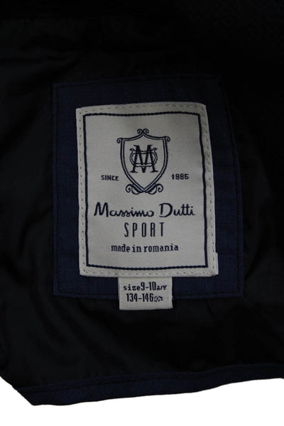 Massimo Dutti Sport Childrens Boys Button Down Blazer Black Size 9-10