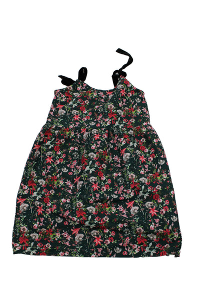 Vineyard Vines Childrens Girls Floral Print Sleeveless Dress Green Size Large