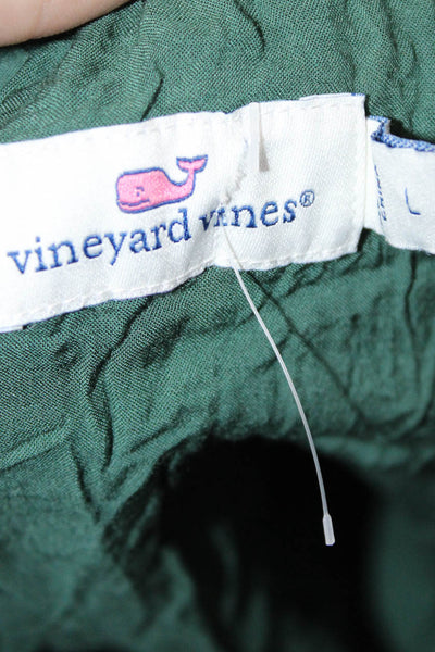 Vineyard Vines Childrens Girls Floral Print Sleeveless Dress Green Size Large