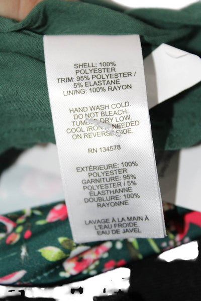 Vineyard Vines Childrens Girls Floral Print Sleeveless Dress Green Size Large