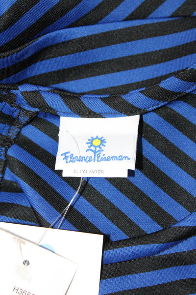 Florence Eiseman Childrens Girls Striped A Line Dress Blue Black Size 10