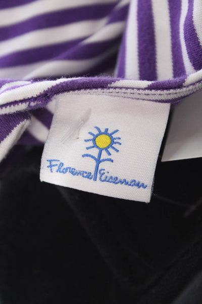 Florence Eiseman Childrens Girls Striped A Line Dress Purple White Size 10