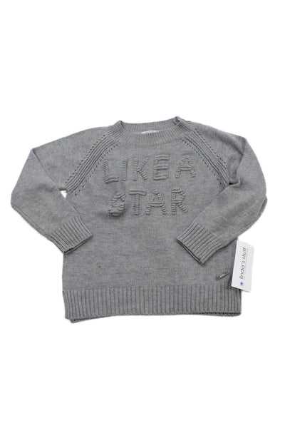 Mayoral Childrens Girls Long Sleeves Crew Neck Sweater Grey Size 10