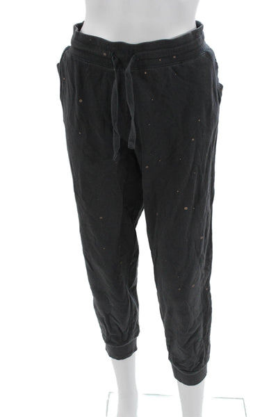 Peloton Womens Polka Dot Black Jogger Sweatpants Drawstring Cotton Size M