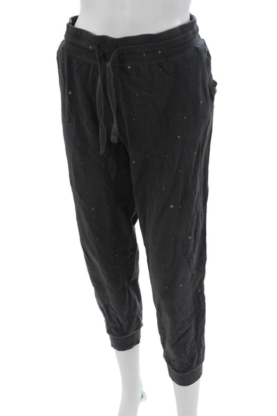 Peloton Womens Polka Dot Black Jogger Sweatpants Drawstring Cotton Size M