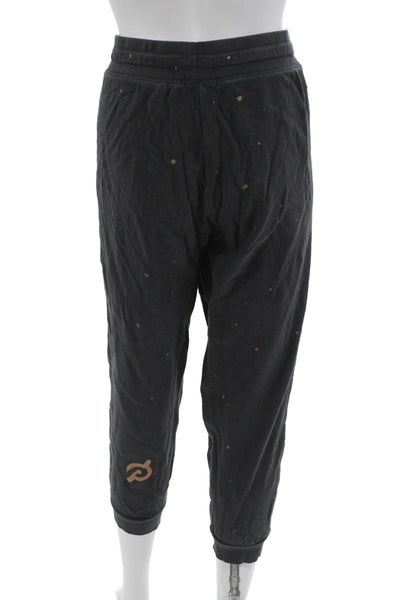 Peloton Womens Polka Dot Black Jogger Sweatpants Drawstring Cotton Size M