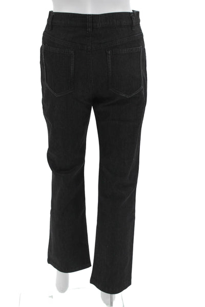 Escada Sport Women Black Designer Button Pants Cotton Blend Size 36
