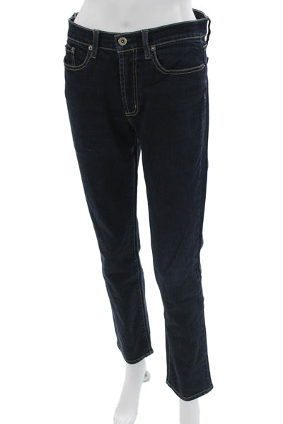 Peruvian Connection Women Skinny Ankle Jeans Dark Blue Midrise Size 6