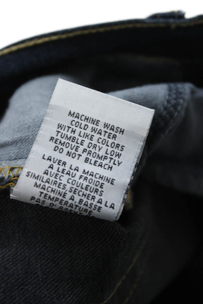 Peruvian Connection Women Skinny Ankle Jeans Dark Blue Midrise Size 6