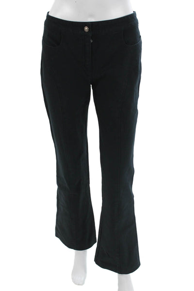 Escada Womens Black Dress Pants Mid Rise Button Inseam 31 Size 36