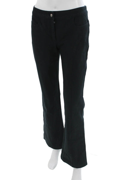 Escada Womens Black Dress Pants Mid Rise Button Inseam 31 Size 36