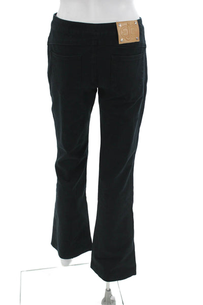 Escada Womens Black Dress Pants Mid Rise Button Inseam 31 Size 36