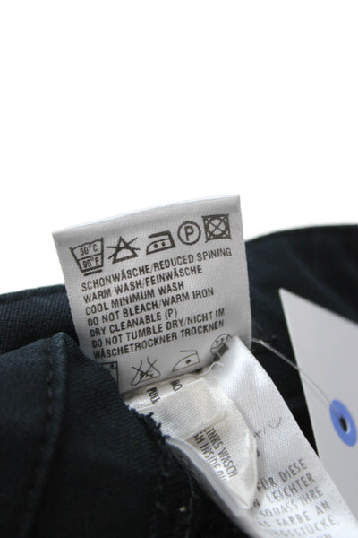 Escada Womens Black Dress Pants Mid Rise Button Inseam 31 Size 36