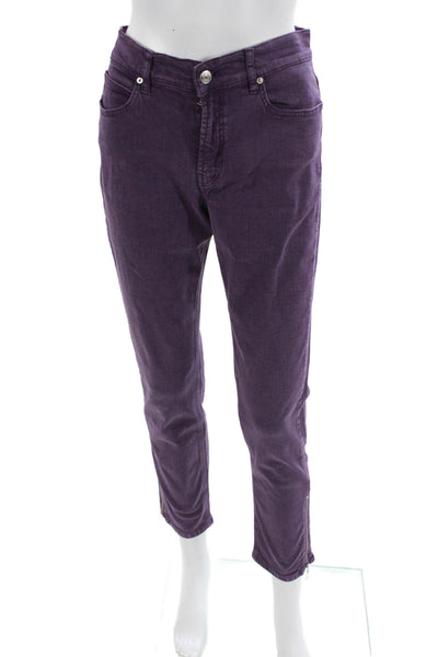 Escada Sport Womens Purple Ankle Cropped Jeans Size 38