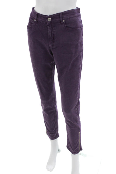 Escada Sport Womens Purple Ankle Cropped Jeans Size 38