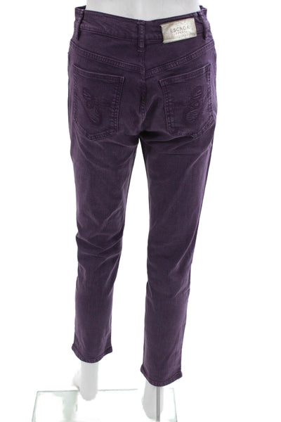 Escada Sport Womens Purple Ankle Cropped Jeans Size 38