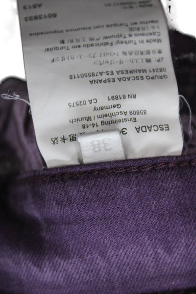 Escada Sport Womens Purple Ankle Cropped Jeans Size 38