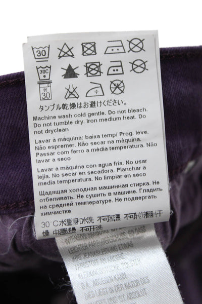 Escada Sport Womens Purple Ankle Cropped Jeans Size 38