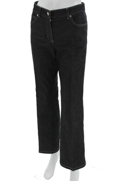 Escada Womens Black Mid Rise Cotton Polyester Pants Size 36