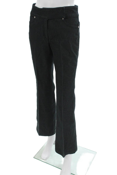 Escada Women Dark Gray Dress Pants Mid Rise Button Closure Size 36