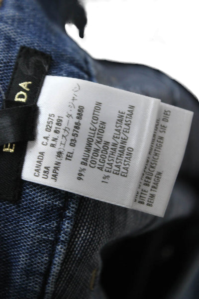 Escada Women Bootcut Flared Jeans Blue Mid Rise Button 31in Inseam Size 34