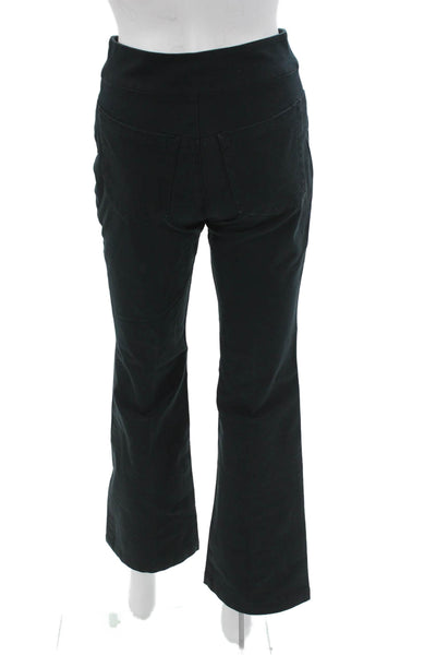 Escada Women Black Cotton Blend Button Pants Size 34